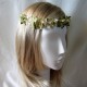 Cinta Hippy de flores Hortensias Verde Seco para niñas de arras