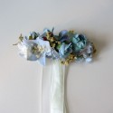 Blue flower barrette for hair or for dress