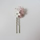 Pack of 6 ivory, shiny and paniculata nacre flowers: pink