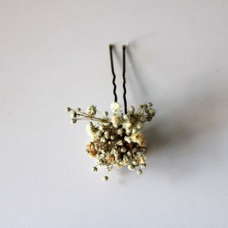 Pack 6 tan paniculata hairpins for first communion