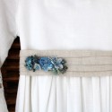 Small belt porcelain blue flowers