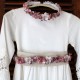 Potpourri belt in old pink, off-white and ivory tones