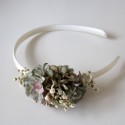 blue and green flowers headband
