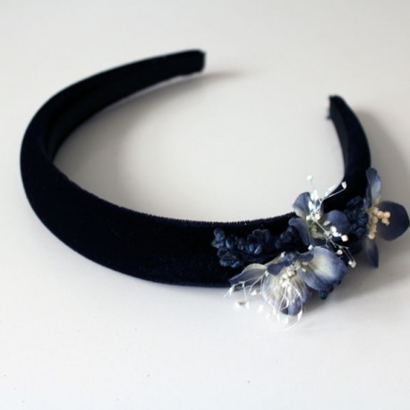 Blue marine flowers headband