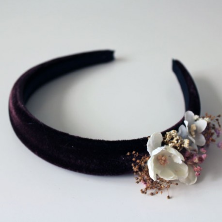 Brown flowers headband