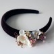 Brown flowers headband