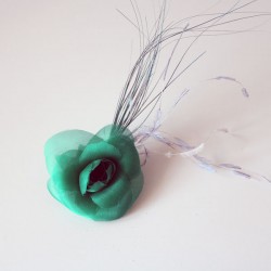 Green silk camellia