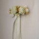 Large hairpin with cream flower.