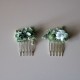Two water green flower comb for communion and wedding