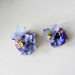 Two Purple and Lavender Shoe Clips