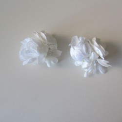 Two white Shoe Clips