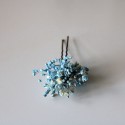 Pack 6 blue paniculata hairpins for first communion