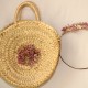 Cesta de tapas para niña arras con flor lateral en marfil y beige