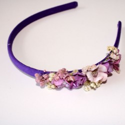 Purple flowers headband