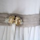 Vanilla and ivory flowers in a small belt