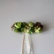 Large green flower barrette