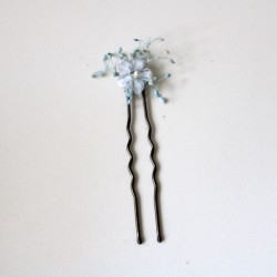 Pack 5 flores nacar marfil, brillante y paniculata azul