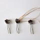 Three brown flower hairpins
