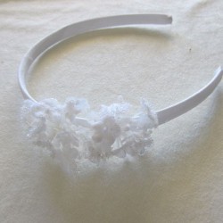 Frost side flower headband